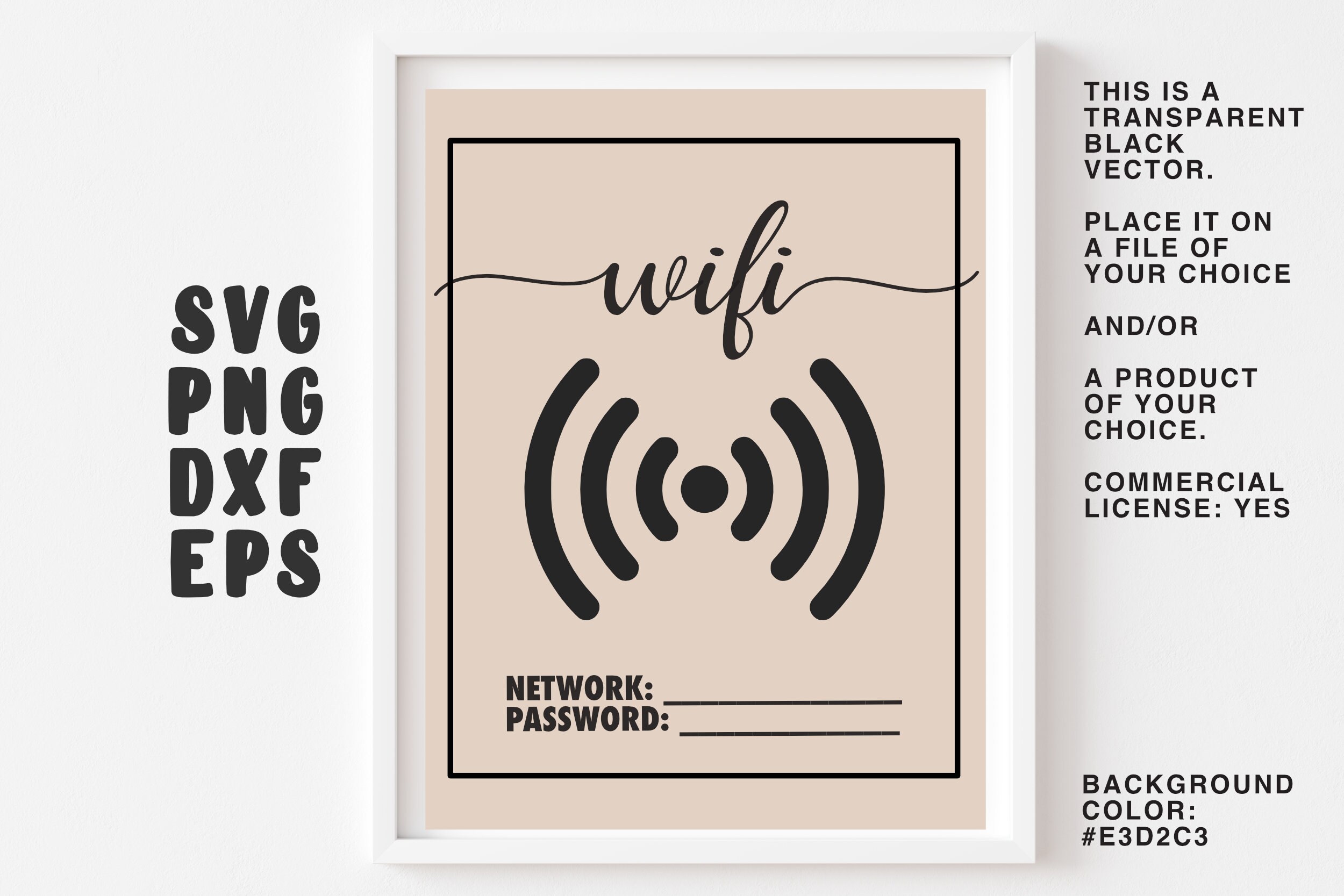 Wifi SVG Cricut File Home SVG Wifi Password Guest Room Etsy