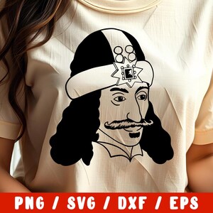 Dracula SVG Cut File - Vlad Tepes Scary Halloween Download Printable (vinyl decal for silhouette cricut iron on transfer on mug shirt)
