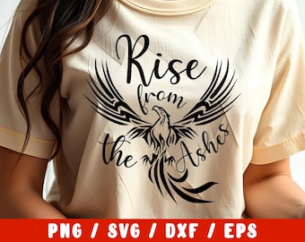 Phoenix SVG – Snarky Tribal Firebird Clipart – Mythical Bird Cut File – Fire Symbol Tattoo Design – Cricut Silhouette PNG
