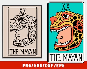 Maya SVG - Mayan Tarot Card - Native American Calendar - Mexican Mexico