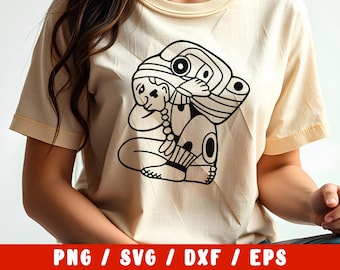 Archivo de corte SVG maya - Svg maya - Svg mexicano - México (calcomanía de vinilo para silueta, cameo, cricut, transferencia de plancha en diseño de tela de taza y camisa)