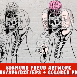 Freud Printable - Psychology SVG Png Dxf Eps (vinyl decal cameo cricut on mug shirt fabric design)