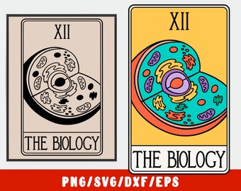 Biology SVG - Cell Tarot Card - Genetic DNA - Science Teacher Biologist