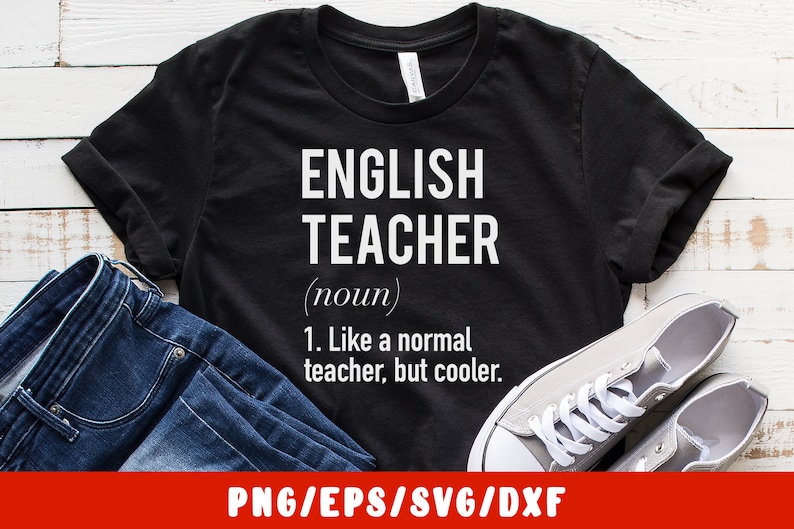 Download English Teacher SVG Cut File vinyl decal for silhouette | Etsy