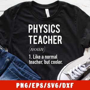 Profesor de física SVG Cut File - (etiqueta de vinilo para silueta cameo cricut hierro en transferencia en el diseño de tela de camisa de taza)