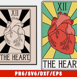 Herz SVG Cricut Datei - Valentinstag Tarot Karte - Doodle Skizze - Mama Frau Ehemann svg - SVG Png Dxf Eps Instant Download Shirt Clipart