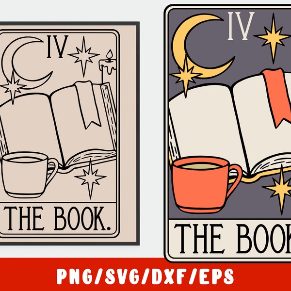 Boek SVG - Lees svg - Schedel lezen - Boekenbibliotheek svg - Boeken svg - Lezer - Skeleton Boekenwurm Tarot SVG