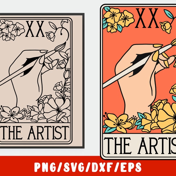 Artist SVG (Funny Tarot Card) - Art
