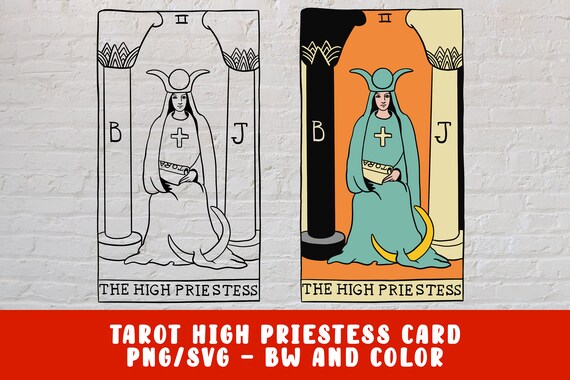 Tarot SVG PNG High Priestess Printable Divination New Age for