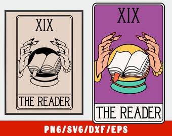 Book SVG - The Reader Tarot Card - Witchy Edition - Books Lover