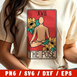 Yoga SVG - Meditation Pose Tarot Card - Namaste