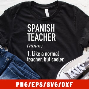 Profesor de español SVG Cut File - (calcomanía de vinilo para silueta cameo cricut iron on transfer on mug shirt fabric design)
