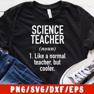 Science Teacher SVG Cut File - (décalque en vinyle pour silhouette cameo cricut fer sur le transfert sur la conception de tissu chemise tasse)