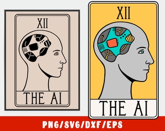 AI SVG - ChatGPT - Linguist - Software Developer - Funny Tarot Card