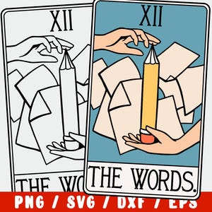 Writer SVG - Autor & Journalist Tarot Karte geschnitten Datei - Englische Literature, Essay - Lehrer Design für Cricut oder Silhouette