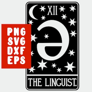 Taalkundige SVG – fonetiek tarotkaart gesneden bestand – taalleraar, taalkunde, IPA, grammatica SVG voor Cricut en silhouet