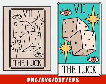 Luck SVG - Tarot Card - Lucky Charm - Inspirational - Casino Poker Dice