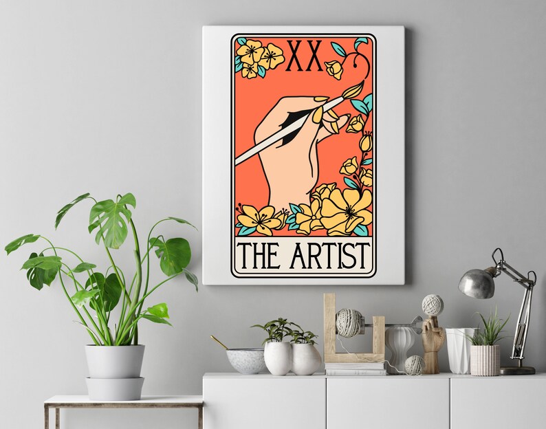 Artist SVG funny Tarot Card Art Etsy