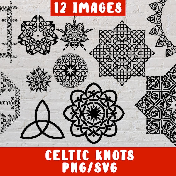 Celtic SVG Cut File Bundle - Nordic Ornamental Viking Knot (vinyl decal cameo cricut iron on transfer on mug shirt fabric design)