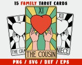 Family SVG - Tarot Cards - Mom Dad Sister Brother - Mothers Day svg - Daughter Son - Mommy Wife Boss SVG Png Dxf Eps Instant Download Shirt