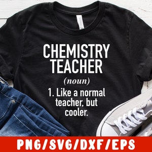Chemie Lehrer SVG geschnitten Datei - (Vinyl-Aufkleber für Silhouette Kamee Cricut Eisen auf Transfer auf Becher Shirt Stoff-Design)