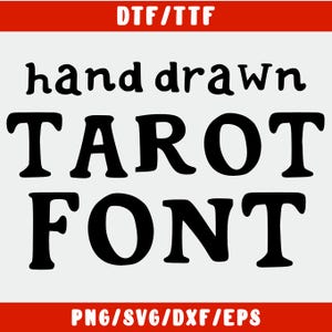 Fuente de Tarot SVG PNG imprimible, adivinación de la nueva era para camisetas, arte de pared - Archivos Cricut / Descarga instantánea, impresión / OTF / TTF