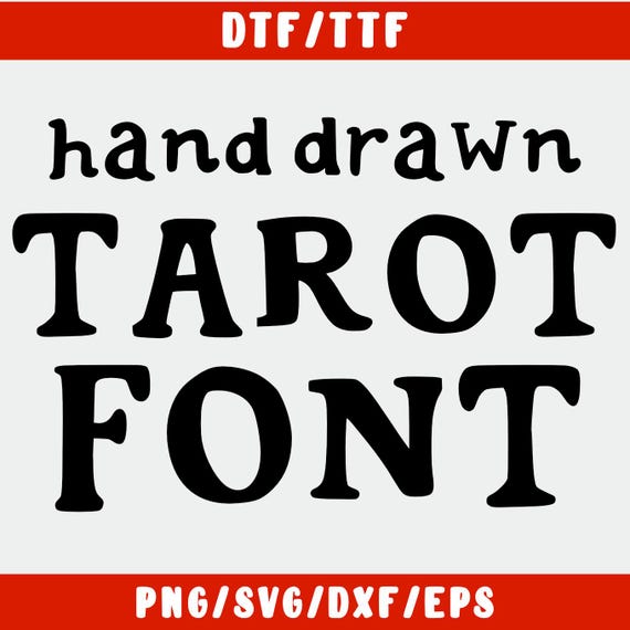 Tarot Font SVG PNG Printable Divination New Age For Shirts Wall Art - Cricut Files / Instant Download Print / Otf / Ttf