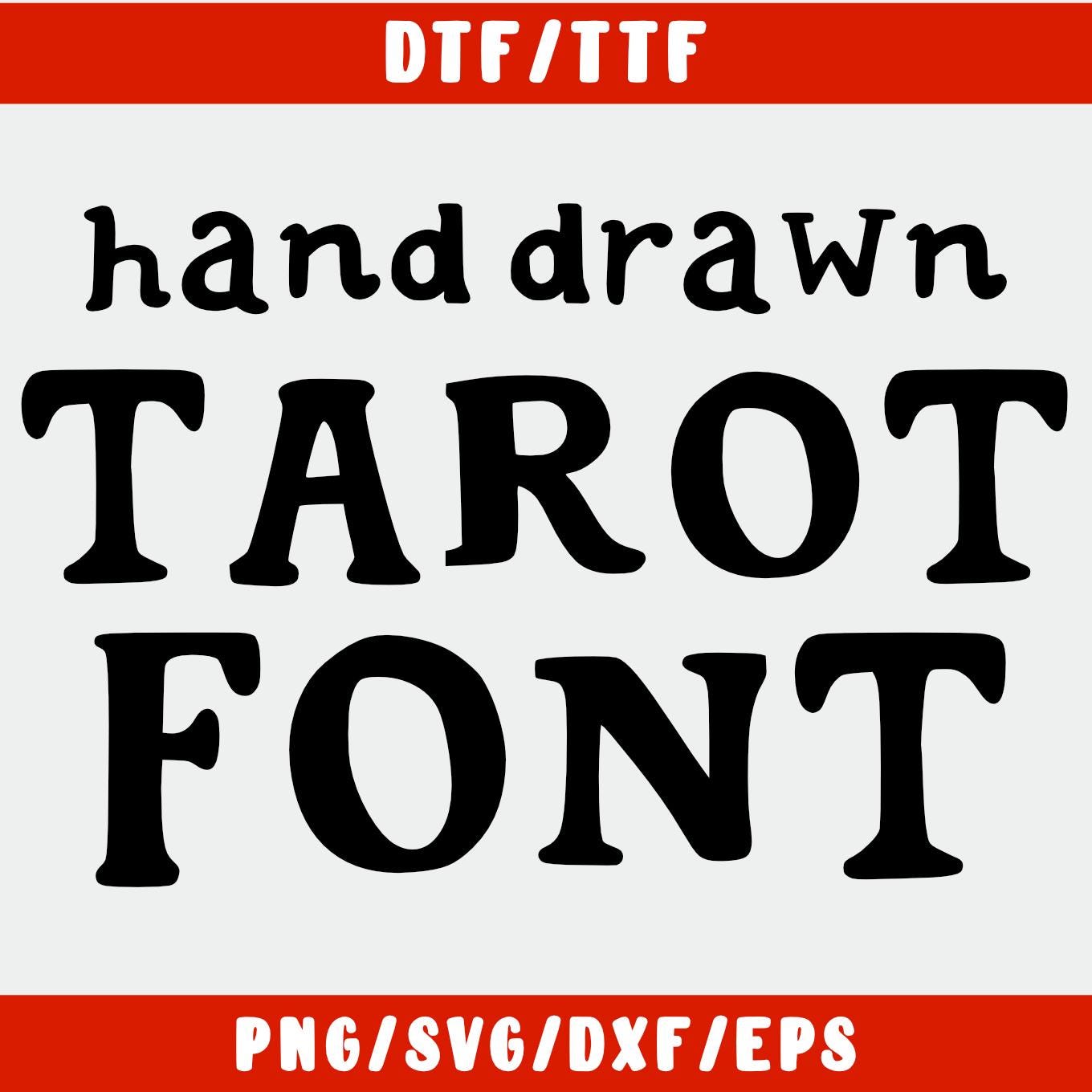 Tarot Font SVG PNG Printable Divination New Age For Shirts Wall Art - Cricut Files / Instant Download Print / Otf / Ttf