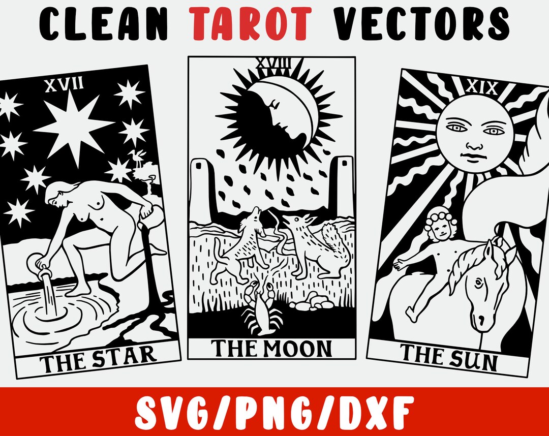 Tarot Cards SVG PNG High Quality Printable Divination New Age for ...