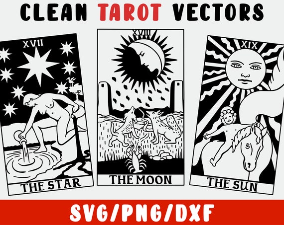 Instant Download 78 Retro tarot cards deck svg png dxf jpg 78 Tarot ...
