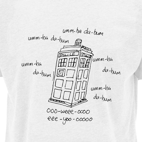 Doctor Who Theme Tune - Dr Who  T - Shirt -  Men's T-Shirt - Gifts for men - Fairwear Approved Cotton Tee