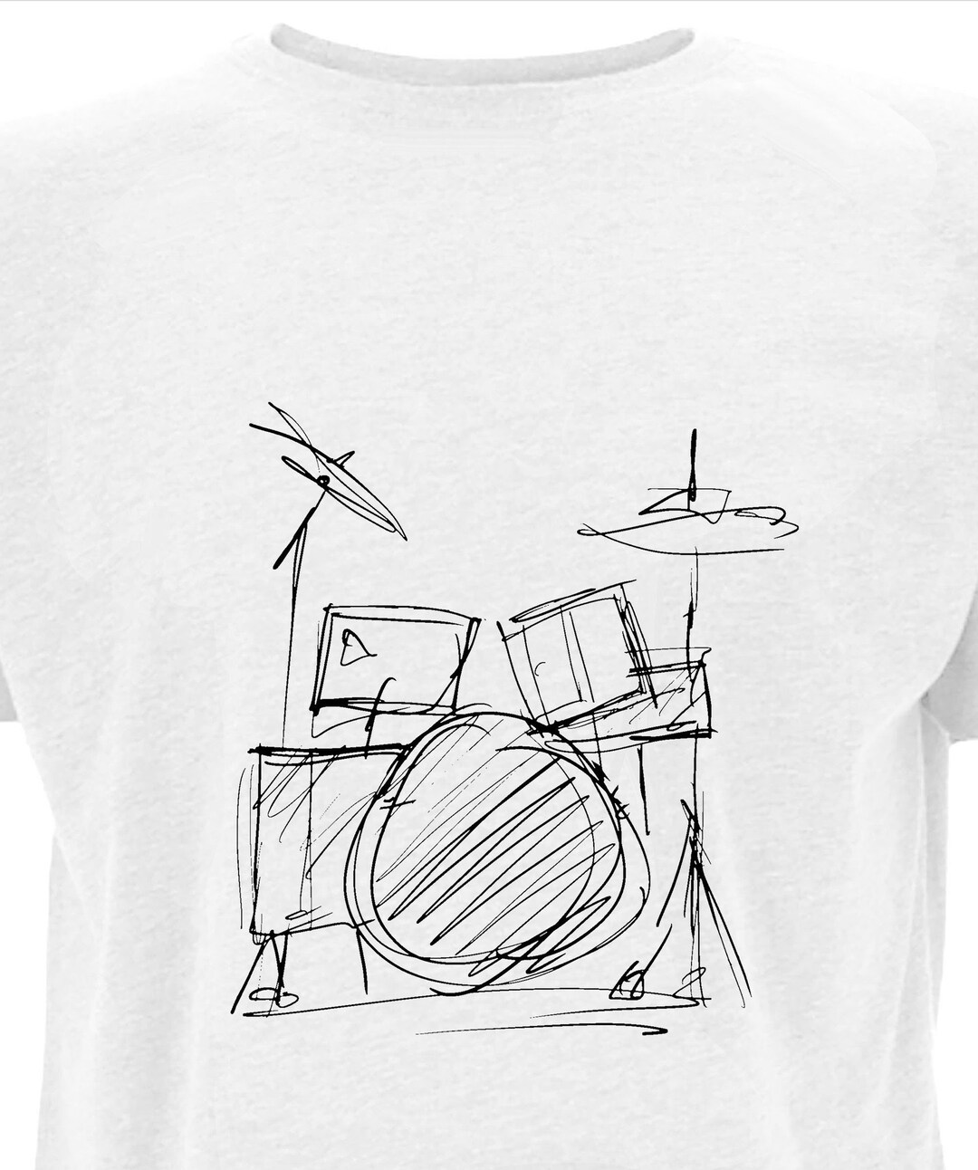 Maglietta Vintage Per Batteristi - Design Retrò Con Silhouette Batteria, Cotone, Unisex - Foto 10