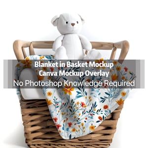 Velveteen Plush Blanket | Minky Blanket | Short Polyester Microfiber Blanket | Toddler baby blanket mockup | Canva blanket mockup