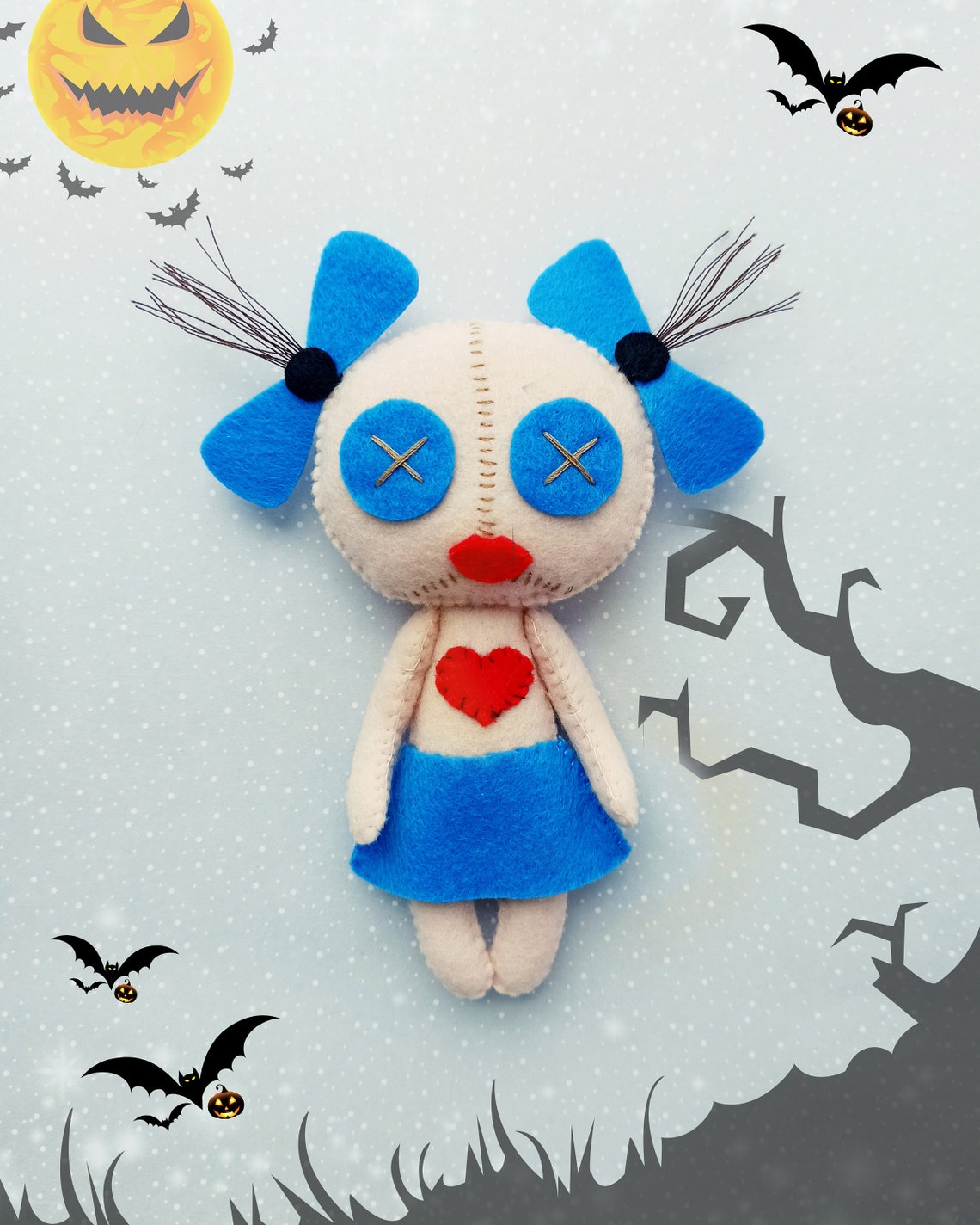 Voodoo doll pattern easy Halloween and Thanksgiving day decor | Etsy