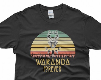 Wakanda forever shirt Wakanda shirt Black Panther Shirt Black Panther Poster T-shirt Chadwick Boseman T-shirt Vintage Retro shirt Unisex 02