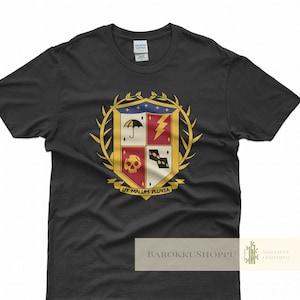The Umbrella Academy shirt Umbrella Academy Ut Malum Pluvia T-shirt The Umbrella Academy Logo patch Crest Pin Poster T-shirt Unisex Tee L7
