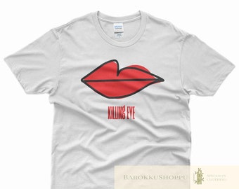 Killing Eve Lips T Shirt As Seen On Villanelle Killing Eve shirt Codename Villanelle shirt Villanelle T-shirt Unisex Tee Men or Women Tee 02