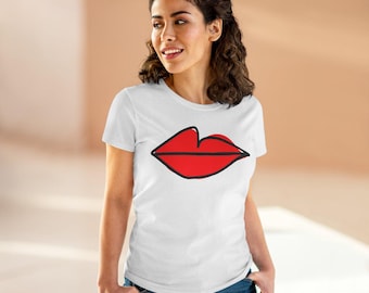 Killing Eve Lips T Shirt As Seen On Villanelle Killing Eve shirt Codename Villanelle shirt Villanelle T-shirt  Women's Midweight Cotton Tee
