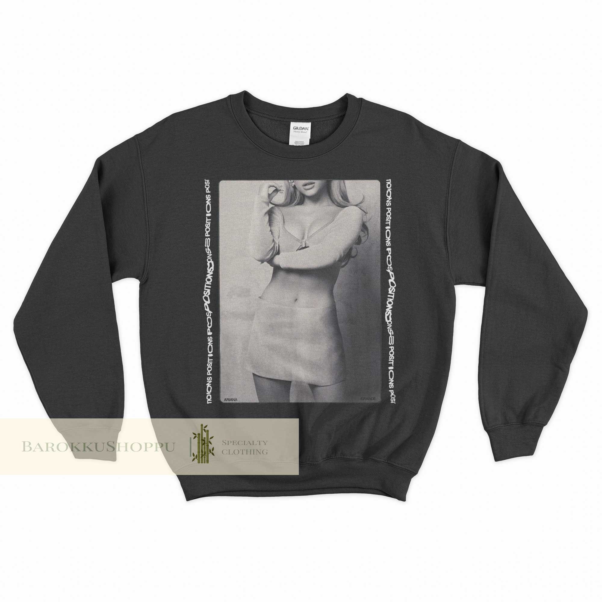 Sweat-shirt Ariana Grande Gris, Femme, Taille L, Logo Nœud, Occasion Bon état