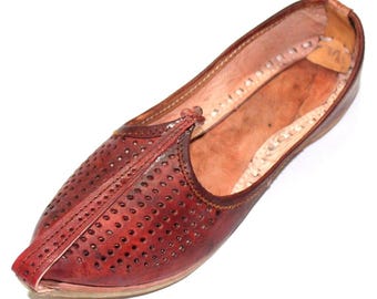 Men's Leather Mojari Shoes: Indian Wedding Jutti