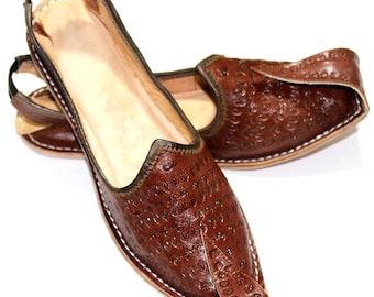 Handmade Leather Mojari Jutti Shoes: Traditional Indian Women's Footwear