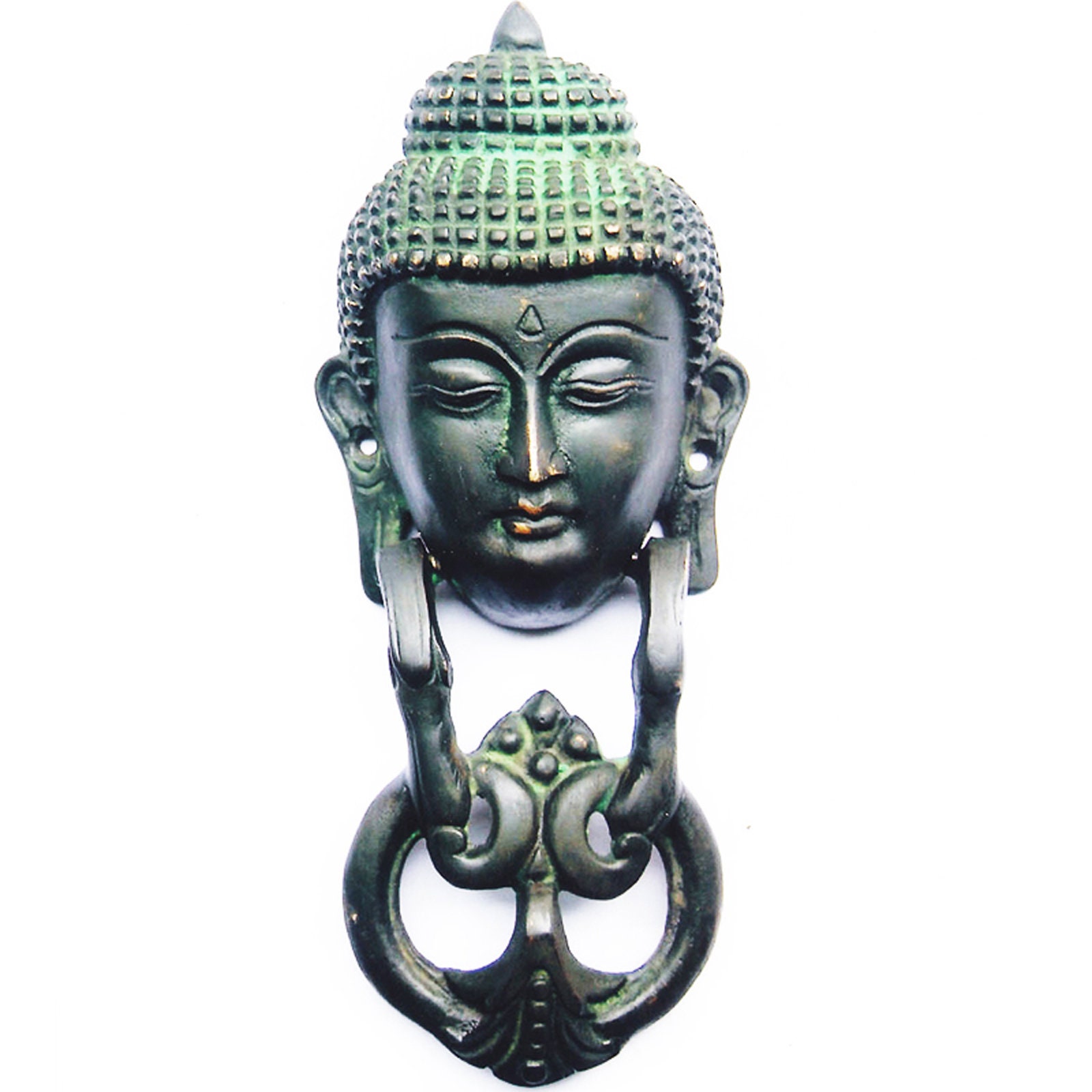 Knocker Door Knocker Metal Brass Door Hardware With Buddha Etsy