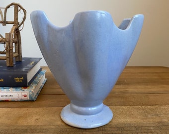 Lovely 1940's Niloak Pottery Vase in Periwinkle Blue