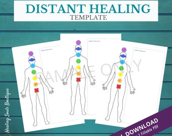 Distance Healing Template, Reiki Template, Distant Reiki, Energy Healing Tools, Fillable Reiki Forms, for Reiki Practitioners, Reiki Master