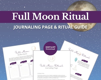 Full Moon Ritual Journal: Prompts, Reflections, and Guide (PDF)