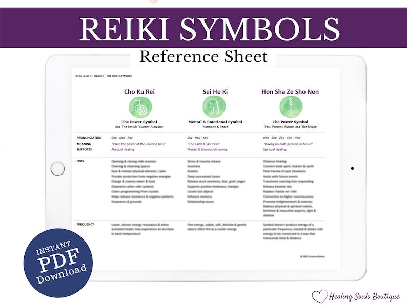 Reiki Symbols Printable Reiki Tools Reiki PDF for Reiki image 1