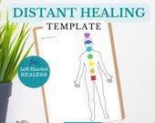 DISTANCE HEALING TEMPLATE (Left Handed), Energy Healing Proxy, Distant Reiki Template for Healers,