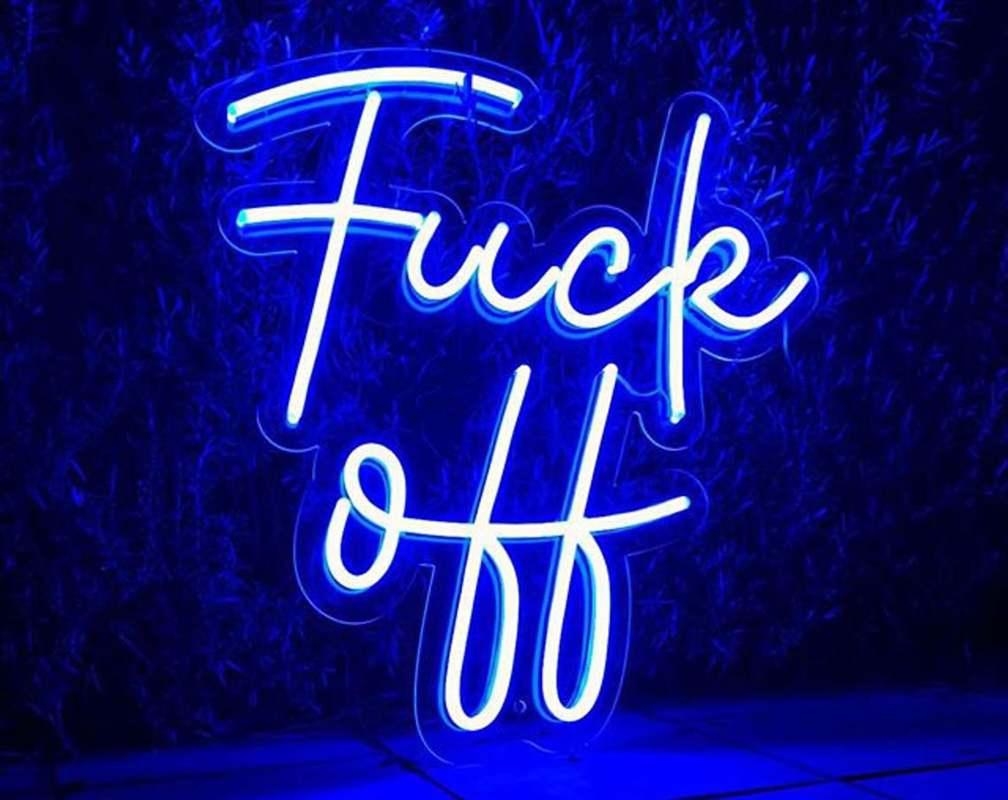 Fuck off Neon Sign Text LED Neon Lights Room Bar Home | Etsy