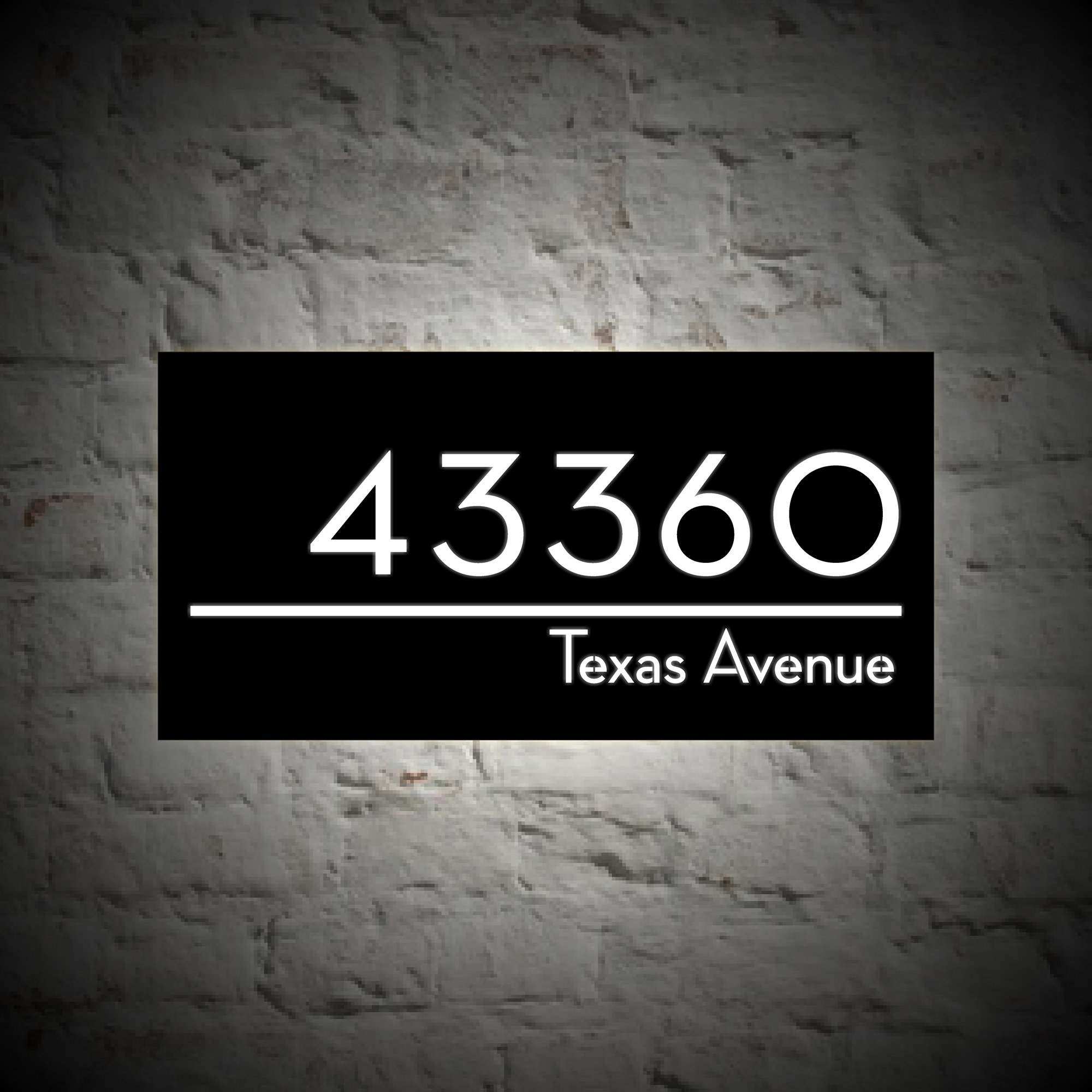 Custom House Number Sign, LED Number Box, Personalized Address Plaque ...