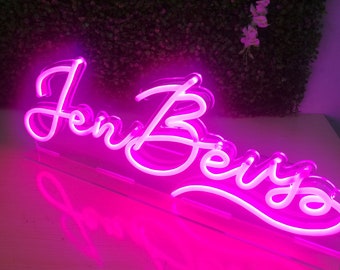 Desktop Neon Sign Stand Neon Sign Benutzerdefinierte Flex Led Neonlicht-Zeichen Led Logo Home Bar Tisch Braut Event Bodendekoration Ins Hashtag Geschenkidee